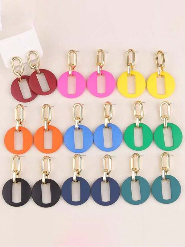 1 Stück Acryl Vintage Cut Out Ovale Ohrringe, elegant, luxuriös, geeignet für Frauen zum Tragen an Dates, Partys und verschiedenen Anlässen