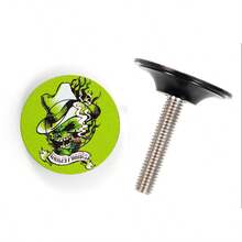 CNC 自行车耳机顶盖适用于 25.4/28.6 毫米前叉转向箱、山地车/公路车配件、自行车把立盖（带螺栓） - 彩色 - 查看 5