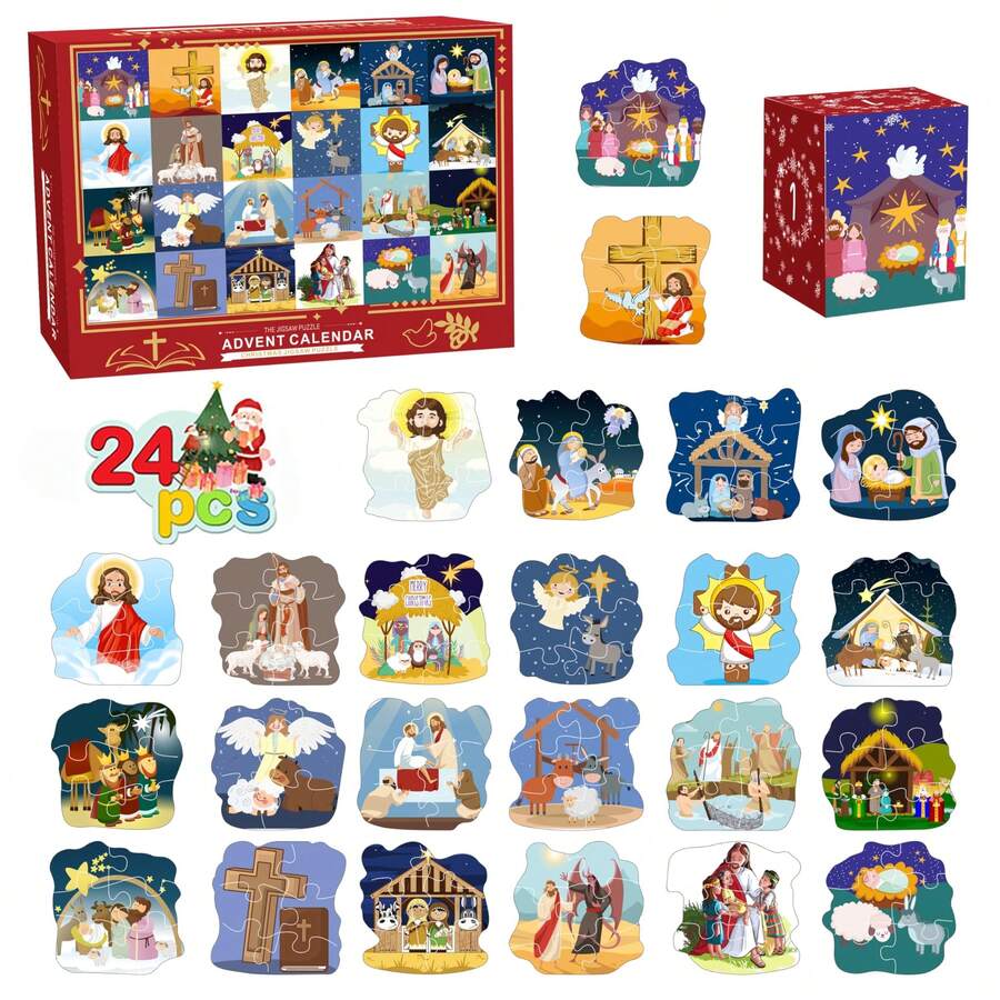 Calendario puzzle di 24 giorni di Natale per adulti