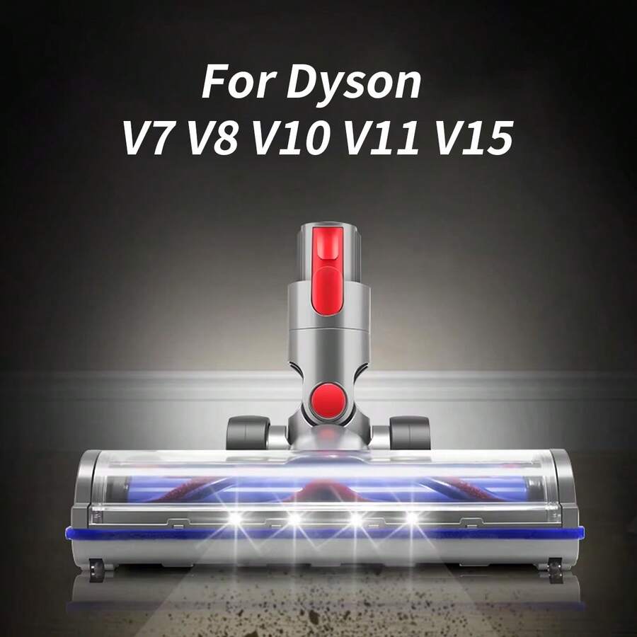TECHCLN Cabezal de cepillo de repuesto con luz de detección de polvo para pisos de madera dura, compatible con V7, V8, V10, V11, V15