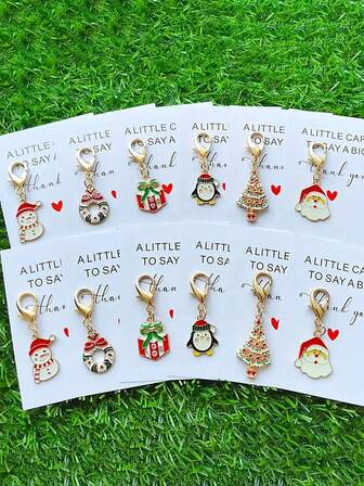 6/12件圣诞钥匙扣套装，感谢主题口袋拥抱礼品包。独特的感谢礼物，纪念礼物，友谊礼物，可爱的零钱包、背包和汽车钥匙配件吊坠，可爱的水果葡萄钥匙扣，草莓钥匙扣，母子口袋拥抱，包包挂饰，包包配件，已售出152件