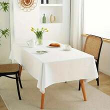 10 Packs Of White Rectangular Tablecloths 60x102 Inches, Washable And Reusable, Polyester Fabric Is Suitable For Weddings, Parties, Banquets, Christmas, Halloween Decorations