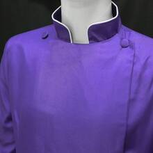 Men's Cassock Choir Long Cassock Minister Robe Clergy Pulpit Liturgical Church Robe 4 Colorshalloween - 紫色 - 查看 3