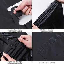 5卷75个加厚多用途抽绳垃圾袋，高品质清洁产品，适用于家庭、办公室、厨房、浴室、卧室、客厅、垃圾桶内衬