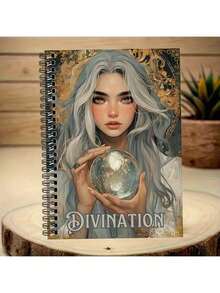 55 Page Witchcraft And Spiritual Explorer Divination Handbook - Mysterious Symbols, Tarot Guide, Rune Charts And Astrology Tools For Magic Practice, Intuitive Development - Adult Witcher's Magic Book Or Shadow Diary, Spiritual Growth Book, Charm Cover Art, Art Design