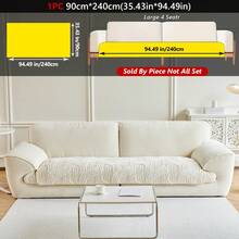 1 件毛绒天鹅绒提花沙发垫防滑宠物友好型座垫，冬季版加厚保暖沙发套，适用于 1-4 人座沙发装饰保护套，可机洗 - 彩色 - 查看 19