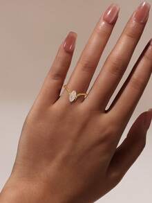 1PC 925 Sterling Silver 0.5ct Sparkle Marquise Engagement Ring Wedding Band For Women Dainty Promise Ring Eternity Ring Fine Jewelry Gift