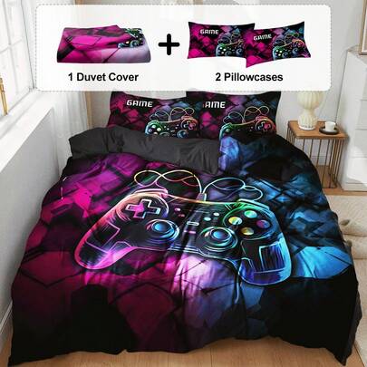 3PCS/Set Duvet Cover Set With 1 Duvet Cover & 2 Pillow Shams Home Dormitory Bedding,Quilt Cover Bedding Set Single Double And King Size For Home / Hotel Bedding Bed Covers With 2 Pillow Cases
