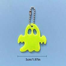 Pingente fantasma refletivo de Halloween com 10/15/20 peças, adequado para ciclismo noturno, decoração para pendurar em mochila, chaveiro refletivo para uso externo, fácil de instalar e remover, decoração de Halloween, decoração de Natal para casa, decoração de outono