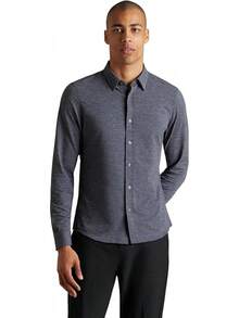 Men's Commuter Shirt, Performance Dress Shirts For Men, Machine Washable, Wrinkle Resistant, Slim Fit Button Down Shirthalloween - Marle Gray Houndstooth - View 1