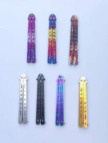 1pc Butterfly Practice Comb Foldable Men's Steel Comb Training Tool Swinging Knife Comb Uncut Stainless Steel Suitable For Outdoor Beginners, Back To School, Travel Holiday Essentials, Hair Accessories For Women, Hair Brush, Detangling Brush, Hairbrush, Hair Combs, Barber, Hair Tools, Hair Products, Slick Back Brush, Hair Care, Hair Comb, Hair Brush, Mini Hair Brush, Curly Hair Products, Hairdressing Equipment, Christmas, Hairdressing, Wooden Comb, Travel Essentials, Hairstyle, Hairdressing,Hair Brush,Slick Back Brush,Styling Brush,Curly Hair Brush,Edge Brush,Hair Comb,Brush Hair,Hair Brush Set,Comb Hair,Comb For Curls,Detangling Brush,Hair Brush For Women,Hair,Travel,Hair Products,Hair Tools,Hair Stuff,Barber,Barber Accessories,Barbershop,Hairdressing Equipment - Multicolor - View 18