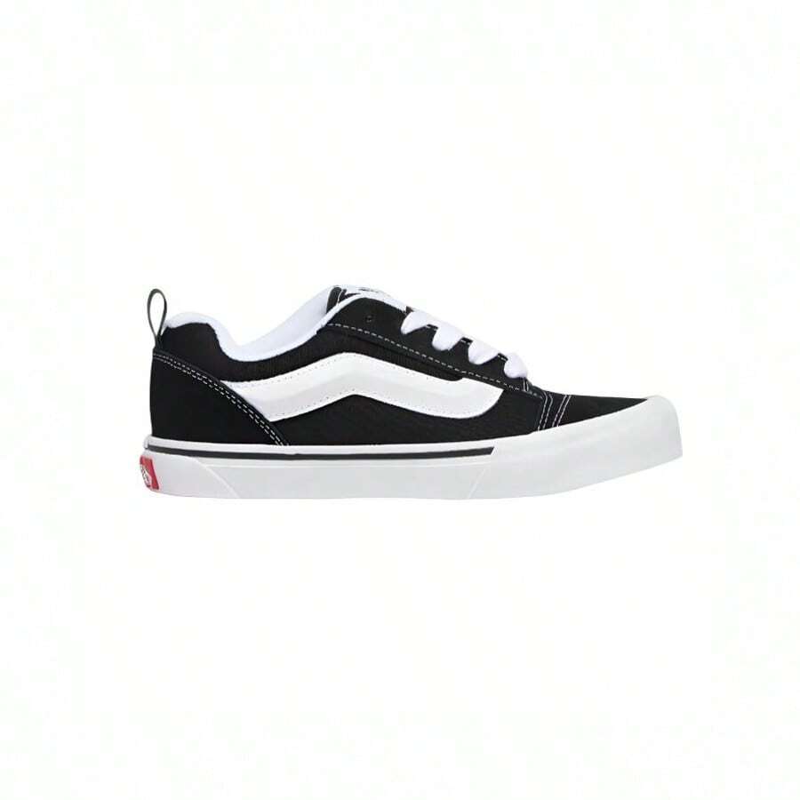 Vans Knu Skool Boys' Grade School , Women Casual Athletic Shoes - Đen/Trắng - Xem 1