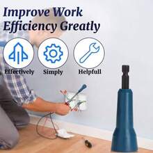 3-Piece Set Of Wire Knotter, Winding Sleeve Tool, Accessory Nut Driver, Winding Tool Connector, Electrician Specific Twisting Tool, Fast Wire Merging, Efficient And Labor-Saving - 3pcs - View 3