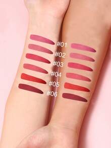 Matte Lip Gloss Set, Smudge-Proof, Velvety Matte Finish, Non-Sticky, Cup-Shaped Velvet Matte Lipstick, Lip Gloss - Multicolor - View 6