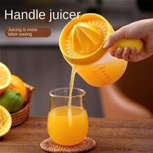 1pc/2pcs Portable Juicer With Handle, Home Use Citrus Lemon Orange Juice Extractor, Small Compact Fruit Juice Maker