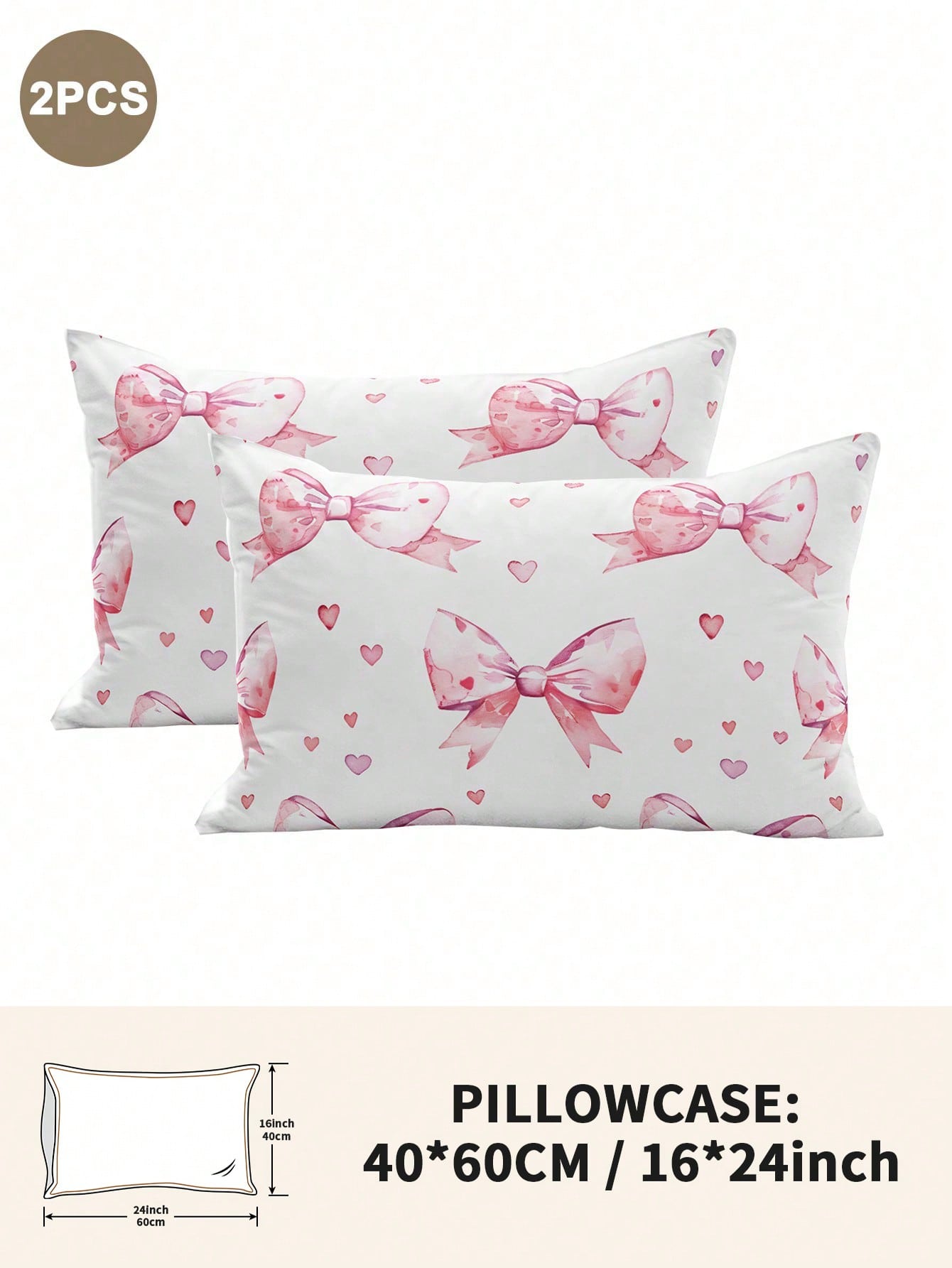 Cute bow pillowcase
