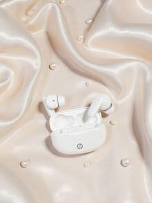 HP无线蓝牙耳机，运动休闲耳机，兼容iPhone、安卓和iOS系统，ENC降噪功能 - 男女老少皆宜，是万圣节和圣诞节的绝佳礼物 - 白色 - 查看 4