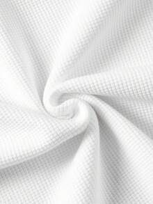 男士亨利领华夫格针织套头衫，亨利领设计，针织面料，透气轻盈，休闲简约，纽扣设计，适合日常穿着和轻商务场合，复古绅士风格 - 白色 - 查看 8