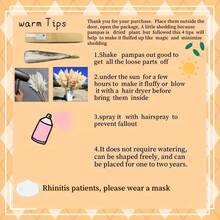 55pcs Boho Chic Artificial Pampas Grass & Rabbit Tail Decor Set - Perfect For Home, Office, Weddings | Versatile Linen Bouquet In Assorted Colors For Christmas, Mother's Day, Graduation - Multicolor - View 7