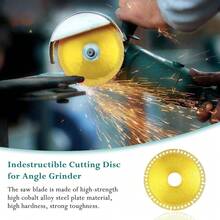 1pc Metal Cutting Disc With Diamond, 100*20mm Cutting Steel Metal Marble Iron Aluminum, Concrete Cutting Disc, Metal-Cutting Disc Iron, Steel Bar, Aluminum - Yellow - View 5