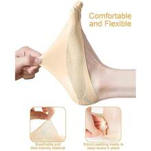 6 Pairs Bunion Relief Socks For Women Toe Separator Toe Alignment Bunion Correction Compression No Show Low Cut Liner Five Finger Socks0928 - như hình ảnh - Xem 4