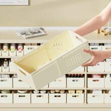 Expandable & Stackable Kitchen Storage Boxes, Plastic Storage Containers With Ventilation Design, Drawer-Style Cabinet Organizers, Countertop Snack & Misc. Storage, Space-Saving For Kitchen, Home Decor, Closet, Pantry, Laundry Room - Multicolor - View 2