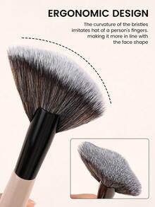 MAANGE 3/7/9件套旅行化妆刷套装，质地柔软，上妆效果极佳，包含粉底刷、散粉刷、腮红刷、遮瑕刷、修容刷、鼻影刷、眼影刷、高光刷、细节刷，是送给女性和女孩的理想化妆刷礼品套装，也是赠品、专业化妆刷和全套化妆工具的理想之选。 - 米色 - 查看 9