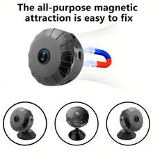 1 pieza Cámara de inalámbrica Full HD 1080P, Cámara de vigilancia inteligente WiFi 2.4G, Cámara de para el hogar con visión nocturna infrarroja, intercomunicador de voz, visualización remota a través de aplicación móvil, diseño compacto y elegante, adecuada para monitorear a personas mayores, adolescentes o mascotas - Negro - Ver 9