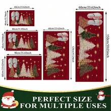 Capacho antiderrapante com padrão de árvore de Natal, capacho antiderrapante de superfibra, adequado para decoração de festas de fim de ano, cozinha, banheiro, sala de jantar, quarto, pode ser dado como presente de Natal