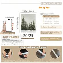 1 件，帆布墙画，带框墙面装饰，复古圣诞老人和圣诞树艺术品，非常适合客厅、卧室或入口处的节日墙面装饰，节日礼物创意，冬季装饰，圣诞节家居装饰，圣诞节