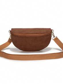 Jesienna/zimowa torba biodrowa z frędzlami z 2025 roku, minimalistyczna, uniwersalna, szeroka torba na ramię z plecionej tkaniny, damska torebka na telefon