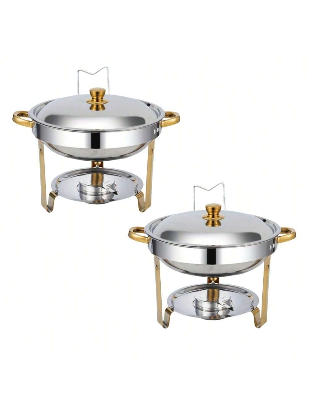 طقم صحن بوفيه من الفولاذ المقاوم للصدأ سعة 5 لتر،...