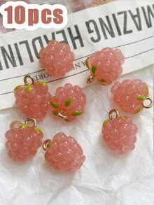 15*11mm 10pcs/Lots Raspberry Beads Fruit Galss Beads Pendant Necklace Earring Phone Bracelet DIY Making Beads Women - Multicolor - View 10