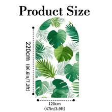 1pc/65pcs 2D Flat Animal Theme Wedding Arch Backdrop, Birthday Baby Shower Party Decor, Green Leaves Elastic Fabric Background (Stand Not Included) - Multicolor - View 19