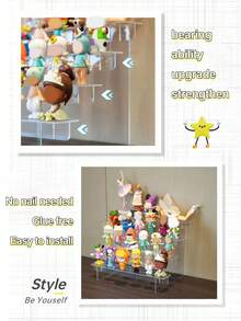 1 件透明亚克力多层盲盒展示架、收藏品人物、香水、化妆品收纳架 - 無色 - 查看 5