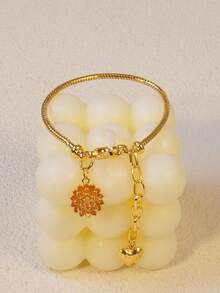 1 Stück Armband im orientalischen Stil mit Herzblume aus Kupfer, Hochzeit, Weihnachten, Alltagsschmuck als Geschenk