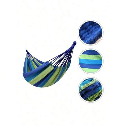 1 hamaca portátil para acampar en el jardín al aire libre con correas para árboles, hamaca duradera para una carga de 450 libras, viene con bolsa de viaje, ideal para patio, patio trasero y camping