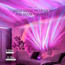 16-Color Northern Lights & Star Moon Projection Light - USB Powered With Remote Control, Perfect For Bedroom Ambiance, Parties, Valentine's Day & Christmas Decor