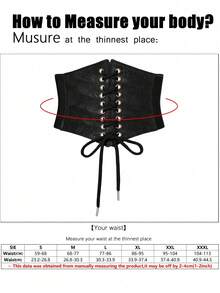 1pc Women's Renaissance Era Accessory, Black Sheer Lace Corset, Sexy Gothic Style Suitable For Halloween Night Party Or Daily Outfit Matching - Black - View 6