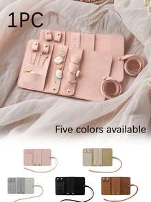 Borsa da viaggio portatile per gioielli da donna, borsetta cosmetica, elegante e compatta per riporre orecchini, anelli e collane, borsa multifunzionale per riporre piccoli oggetti, borsa per il viaggio di lavoro, prodotti per la cura della pelle e articoli da toeletta, borse da viaggio essenziali per le vacanze, buste sigillabili, buste regalo per gioielli