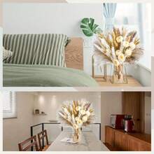 Boho Decor Bouquet - Artificial Flowers And Pampas Grass Decor Kit,Mix Dried Flower Arrangement Bunny Tail Home Table Rustic Farmhouse Bedroom Decor - 彩色 - 查看 7