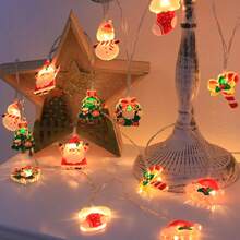 Luces de hadas de Navidad lindas con LED - Alimentadas por batería (baterías no incluidas), 10 LED/20 LED con múltiples diseños para regalos de Navidad, decoración interior, dormitorio y decoración de árbol