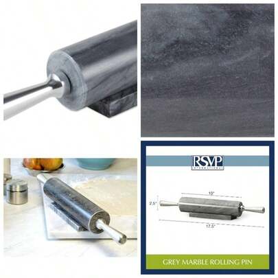 ROLL - 18 - Rodillo de rodillo francs, Rodillo con soporte. Mrmol gris, 25.4, 1