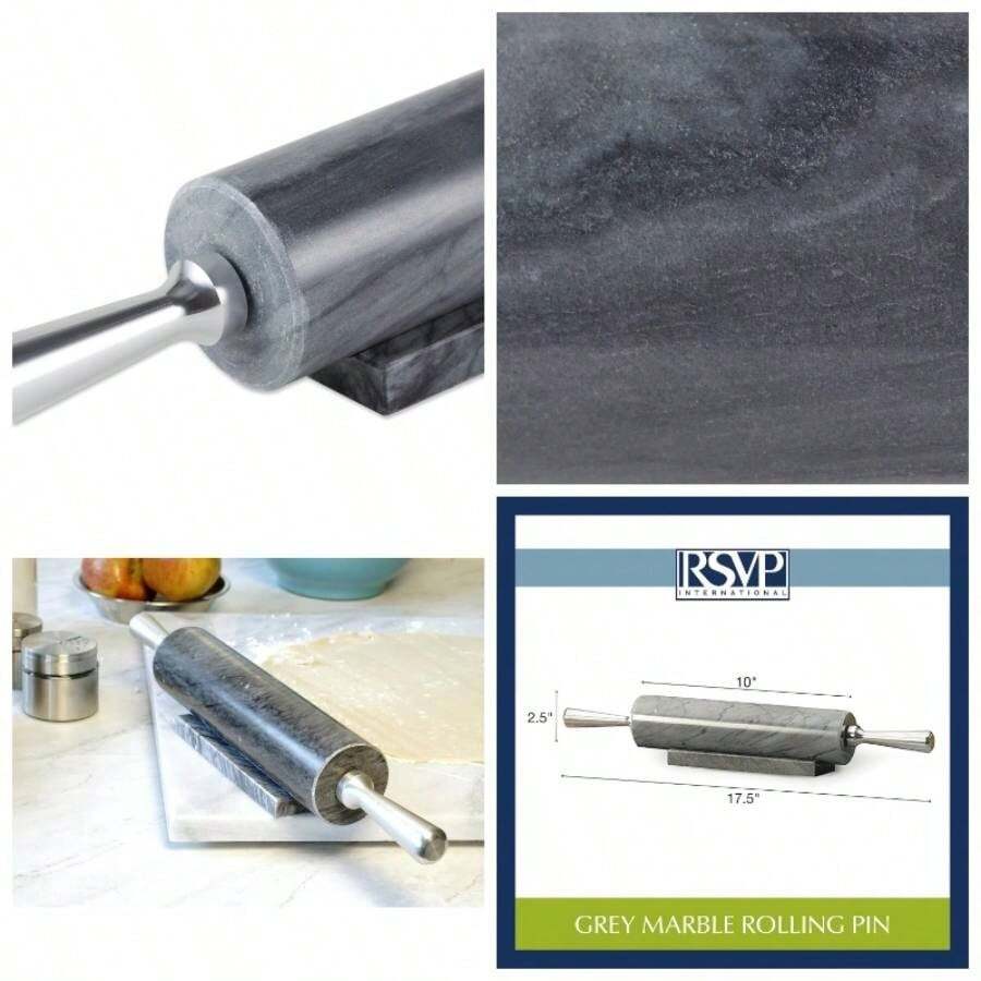 Egg Puff Molds - Roller With Stand. + Grey Marble - View 1