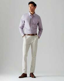Men's Commuter Shirt, Performance Dress Shirts For Men, Machine Washable, Wrinkle Resistant, Slim Fit Button Down Shirthalloween - Nightshade Oxford - View 4