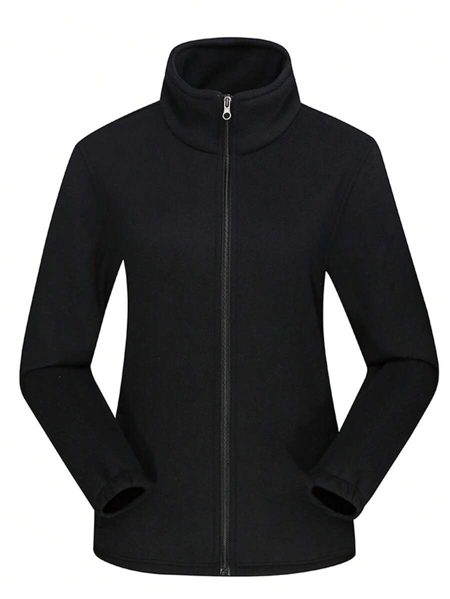 女士保暖加厚防风夹克，户外徒步骑行防风保暖外套，秋冬季，抓绒，滑雪