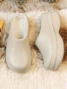 أحذية نعل سميك مثقبة من EVA مقاومة للماء وسهلة التنظيف، أحذية مغلقة الأصابع دافئة للرجال، أحذية الطهاة، أحذية المختبر، أحذية طبية