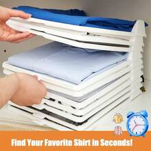 1/5/10 buc. Suport pliabil din plastic pentru depozitarea hainelor, stivuibil și economisitor de spațiu pentru cămăși și pantaloni, cu o cutie de coș de bucătărie acoperită pentru acces și depozitare ușoară, fără dezordine, utilizat pentru organizarea gospodăriei, organizarea rufelor și cutii și containere de depozitare