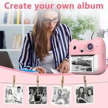 Instant Print Camera With Zero-Ink Paper: 3-In-1 Portable Photo Printer & 1080P HD Digital Camera With Fun Filters, Stickers, And Built-In 1300mAh Battery For Printing On-The-Go, Ideal Gift For Travel, Christmas, And Parties - ET-multicolor - View 9