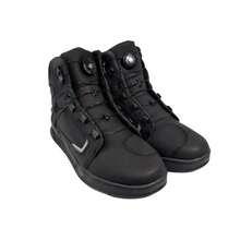 Men's High-Top Outdoor Hiking Shoes With BOA Rotating Buckle Closure - Black - View 8